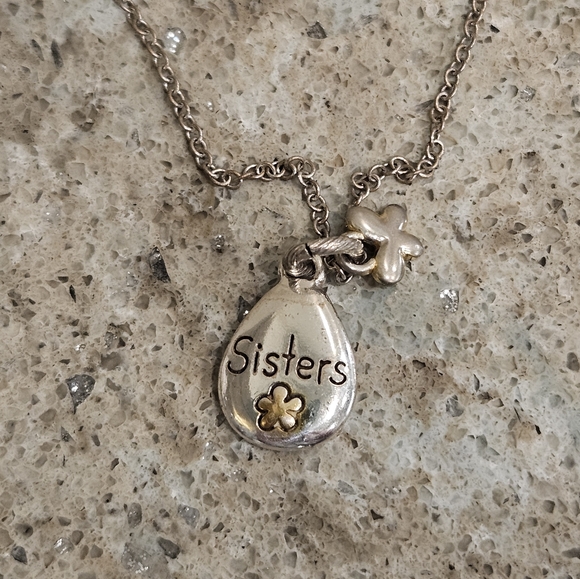 Brighton Sisters Inseparable Reversible Two Tone Small Pendant Necklace - Picture 5 of 7